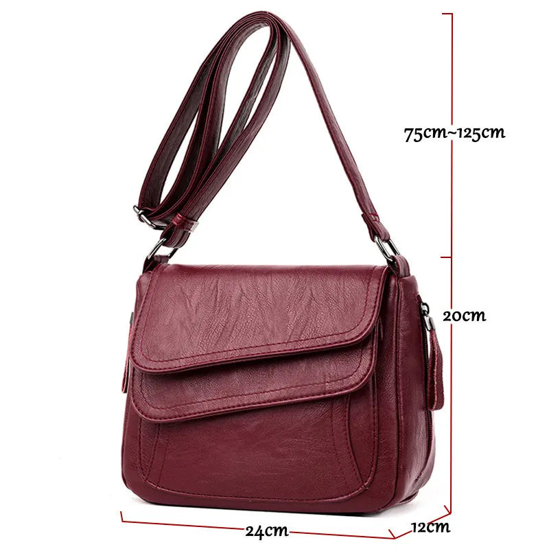 Petit sac bandoulière, design, asymétrique et matière souple ￼