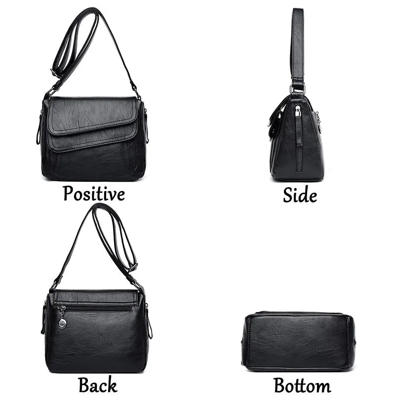 Petit sac bandoulière, design, asymétrique et matière souple ￼