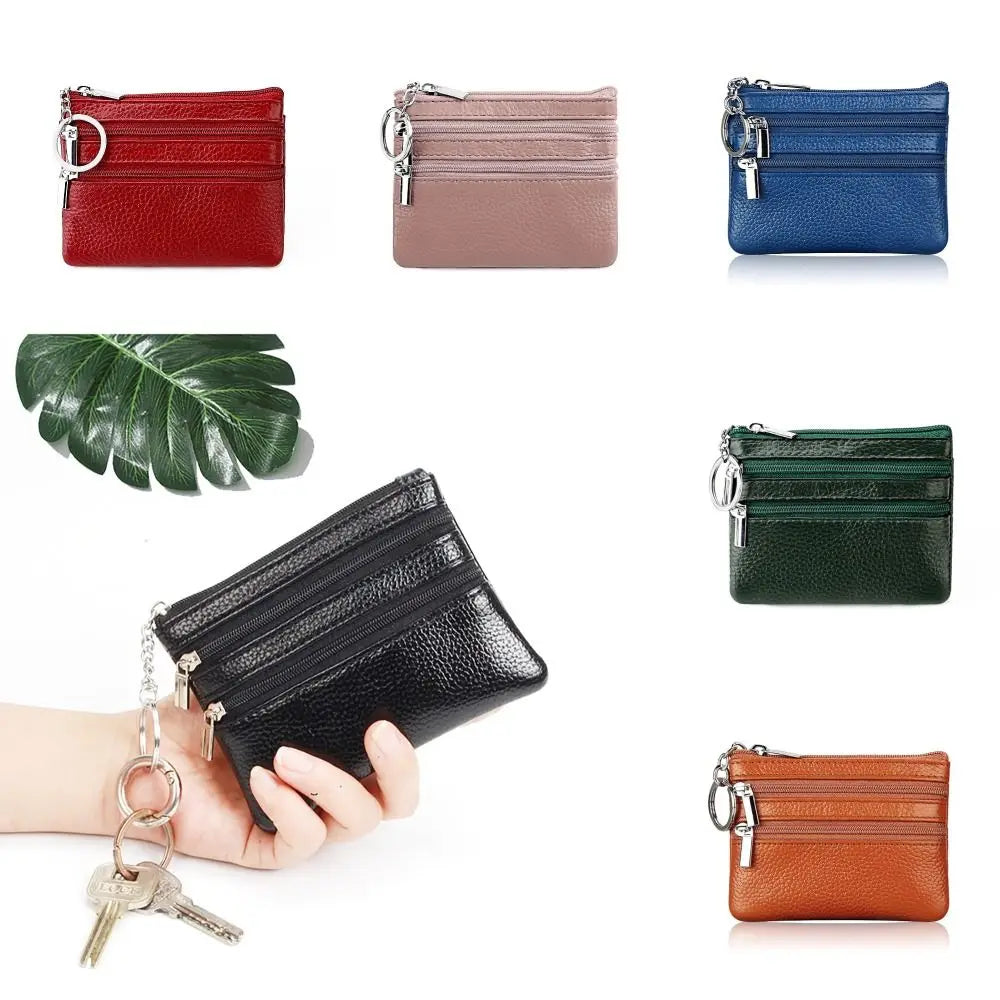 Porte-monnaie, compact, zippé