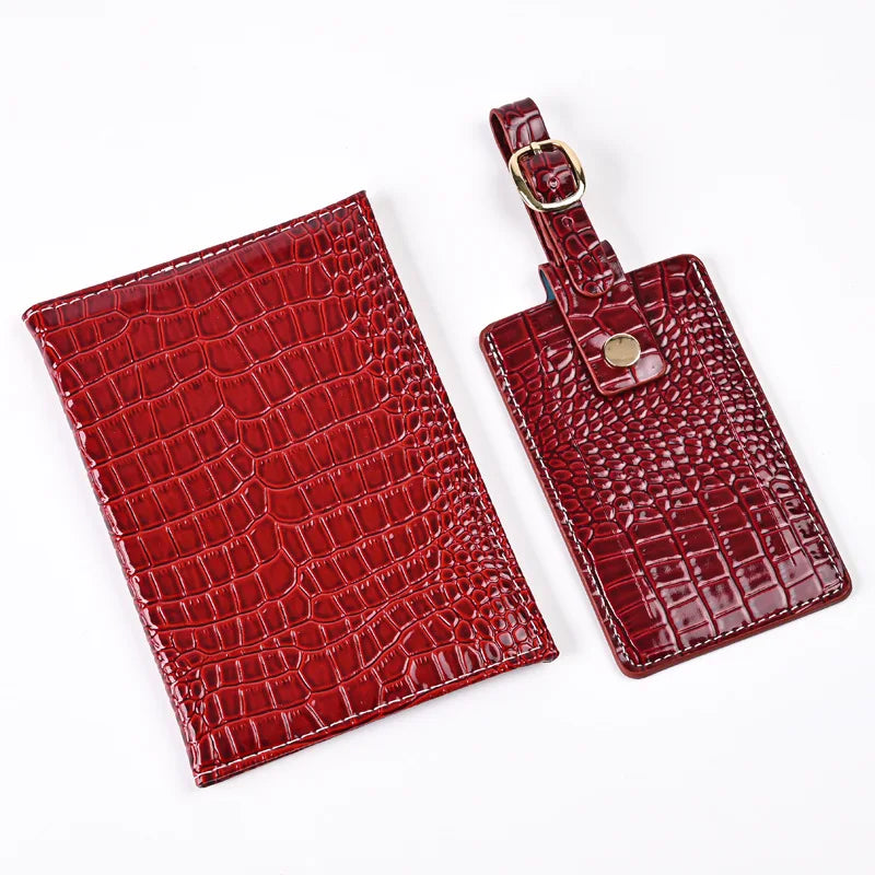 Duo d’accessoires de voyage, porte, passeport et étiquette d’identification ￼