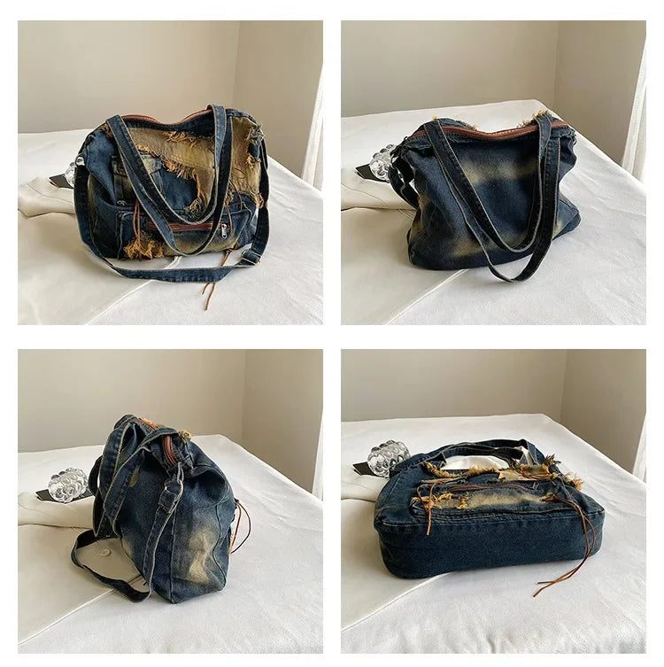 Sac bandoulière denim vintage – le Y2K