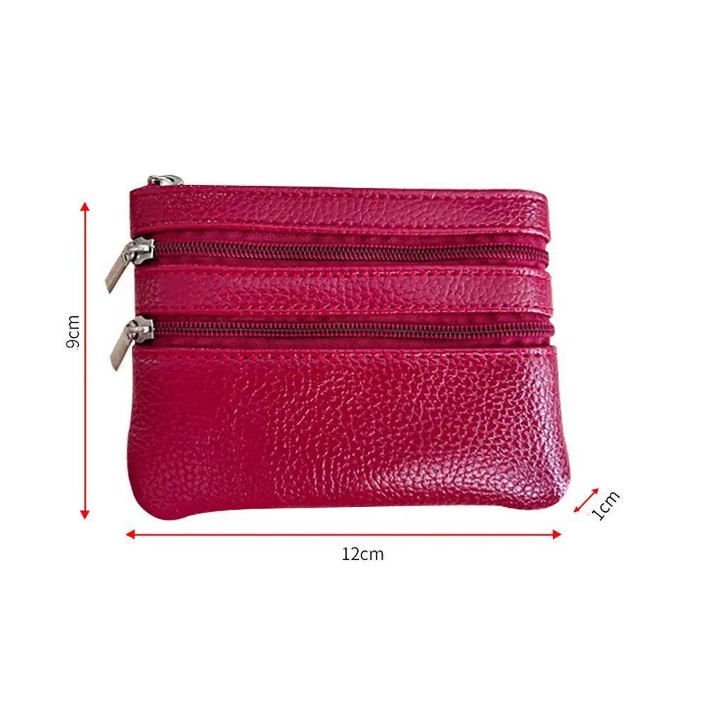 Porte-monnaie, compact, zippé