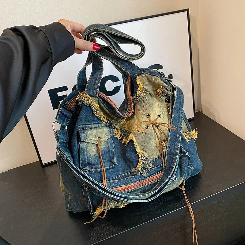 Sac bandoulière denim vintage – le Y2K