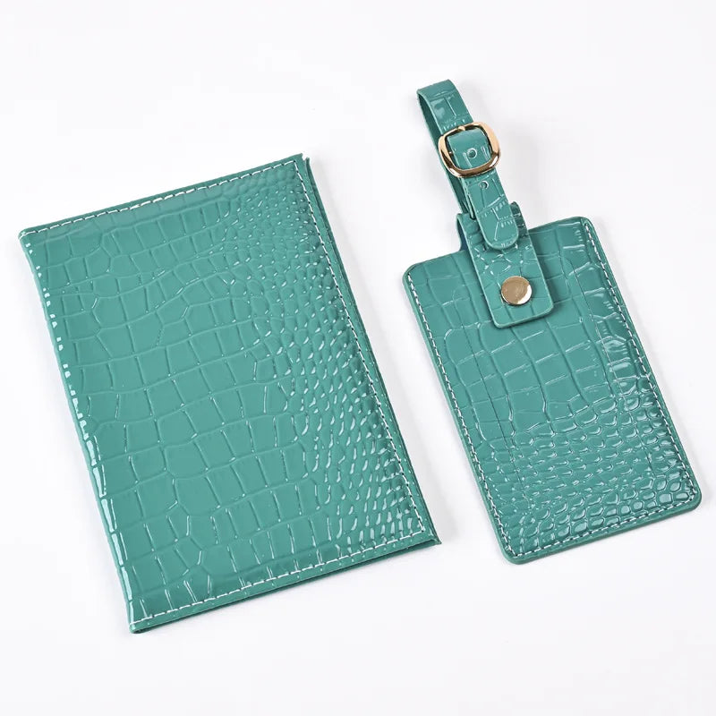 Duo d’accessoires de voyage, porte, passeport et étiquette d’identification ￼