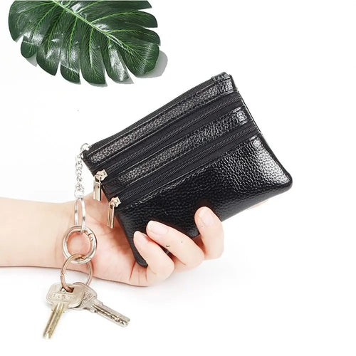 Porte-monnaie, compact, zippé