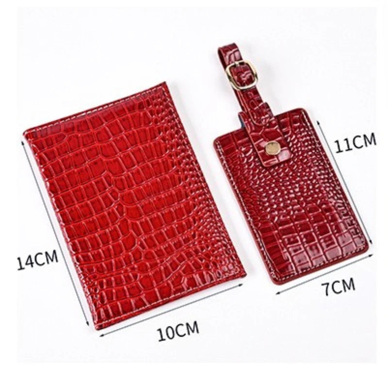 Duo d’accessoires de voyage, porte, passeport et étiquette d’identification ￼