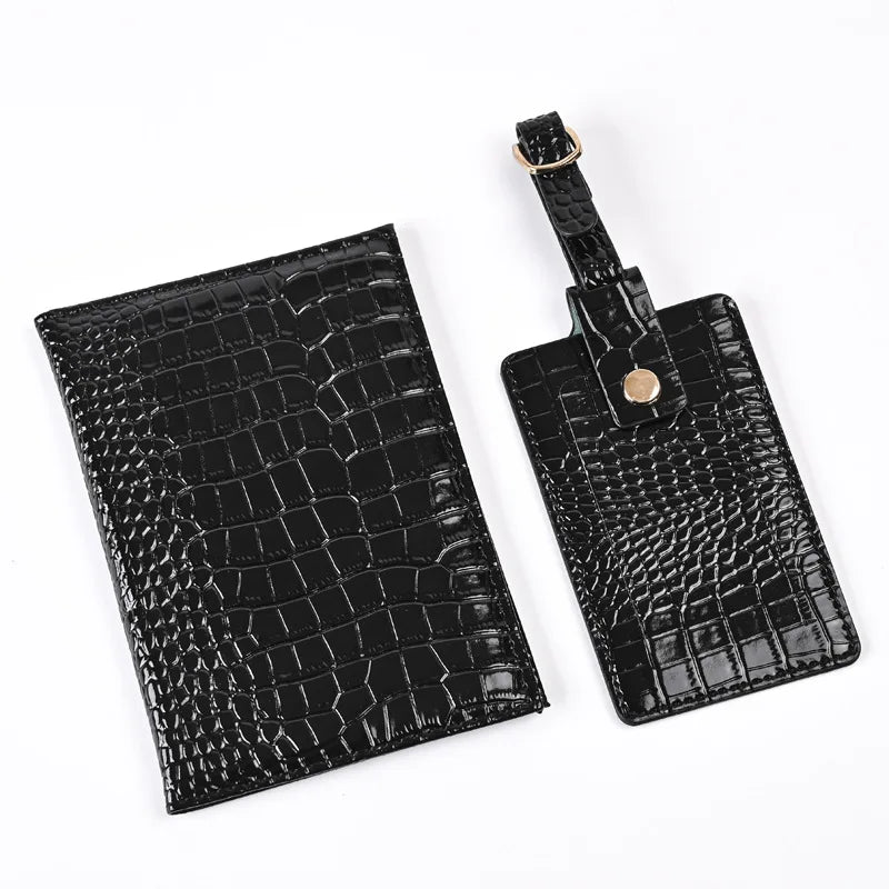 Duo d’accessoires de voyage, porte, passeport et étiquette d’identification ￼