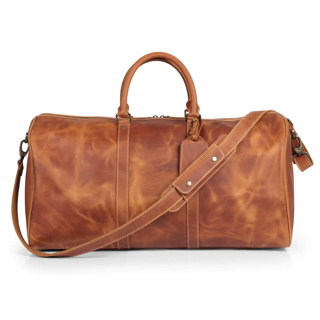 Sac de voyage en cuir vintage, le grand nomade