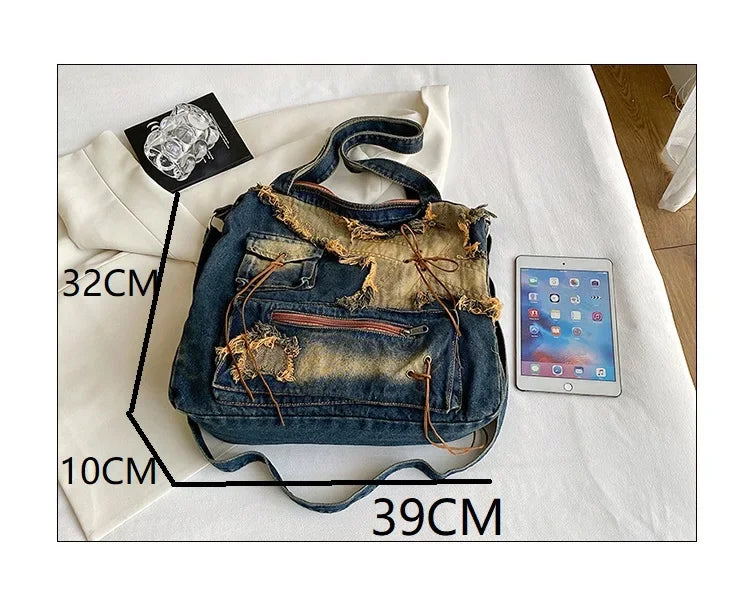 Sac bandoulière denim vintage – le Y2K