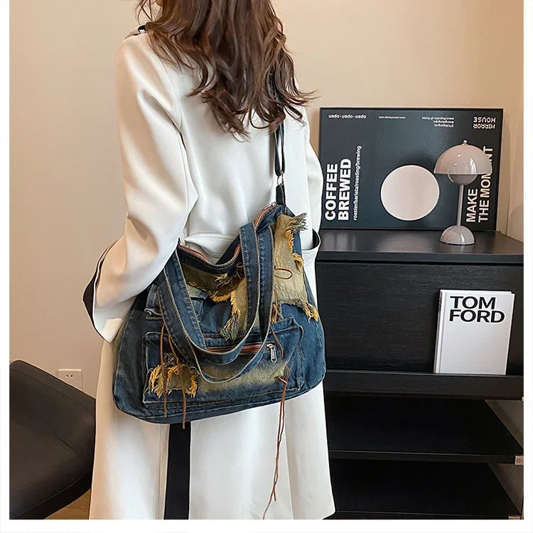 Sac bandoulière denim vintage – le Y2K