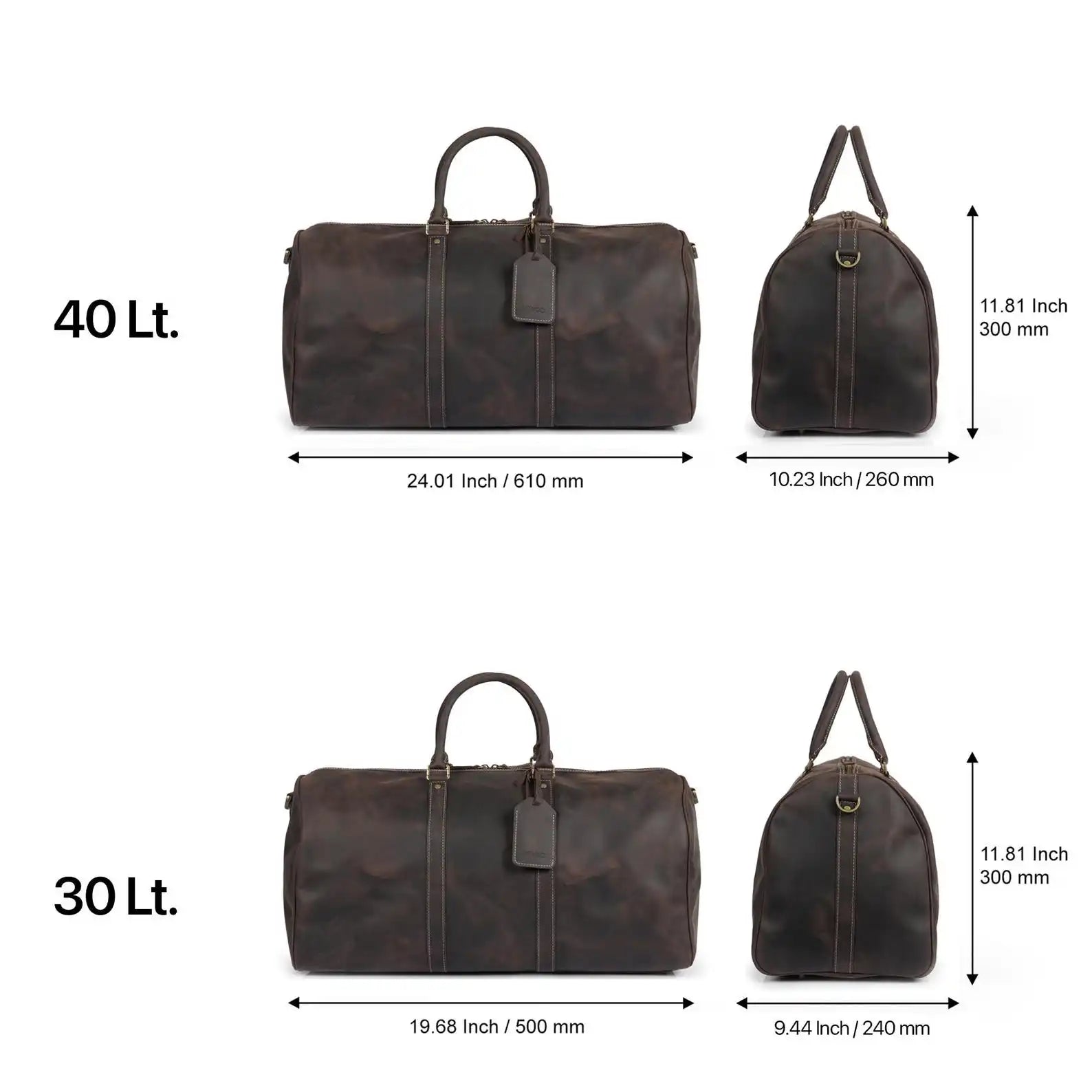 Sac de voyage en cuir vintage, le grand nomade