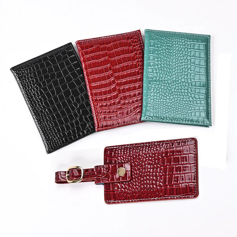 Duo d’accessoires de voyage, porte, passeport et étiquette d’identification ￼