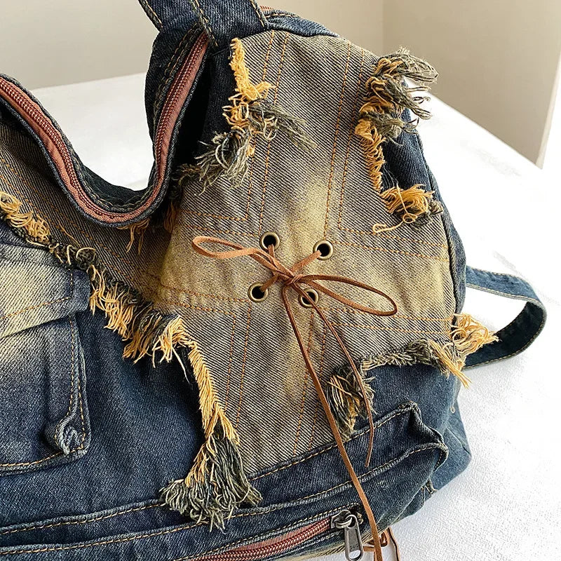 Sac bandoulière denim vintage – le Y2K